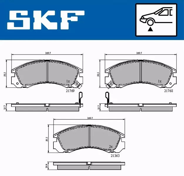 SKF KLOCKI HAMULCOWE VKBP 80230 A 