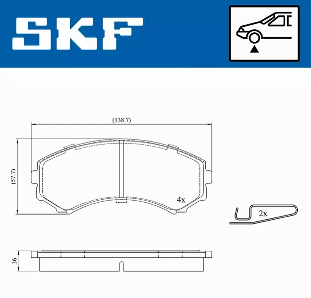 SKF KLOCKI HAMULCOWE VKBP 80252 A 