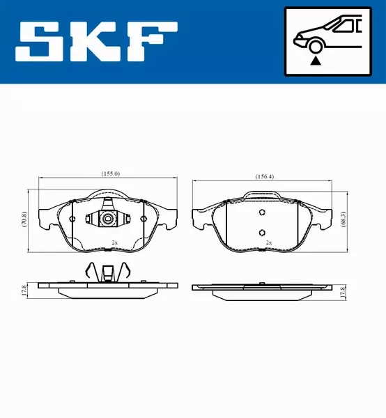 SKF KLOCKI HAMULCOWE VKBP 80263 