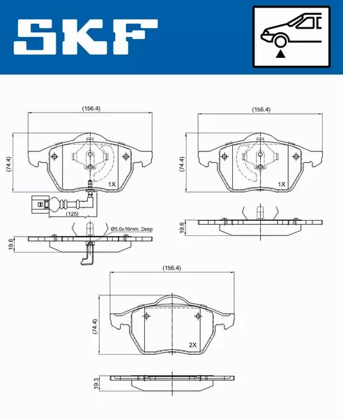 SKF KLOCKI HAMULCOWE VKBP 80270 E 