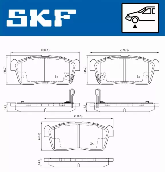 SKF KLOCKI HAMULCOWE VKBP 80275 A 