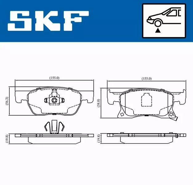 SKF KLOCKI HAMULCOWE VKBP 80291 A 