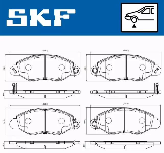 SKF KLOCKI HAMULCOWE VKBP 80300 A 