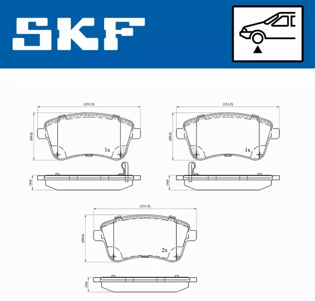 SKF KLOCKI HAMULCOWE  VKBP 80343 A 