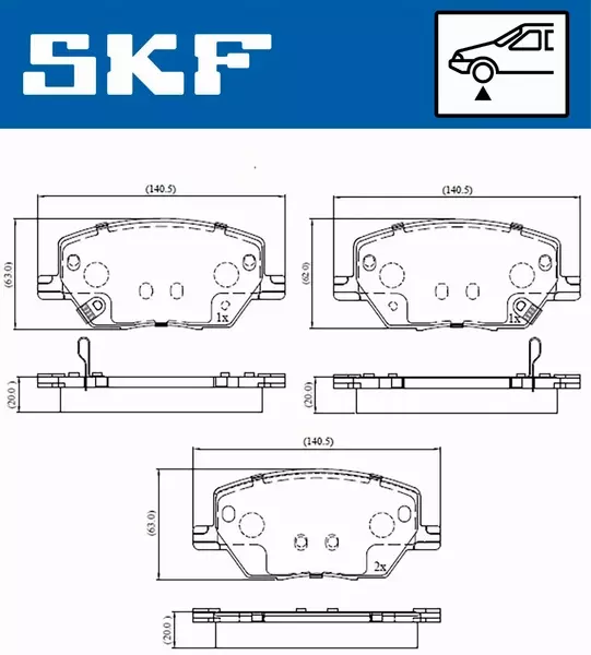 SKF KLOCKI HAMULCOWE VKBP 80346 A 