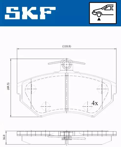 SKF KLOCKI HAMULCOWE VKBP 80350 