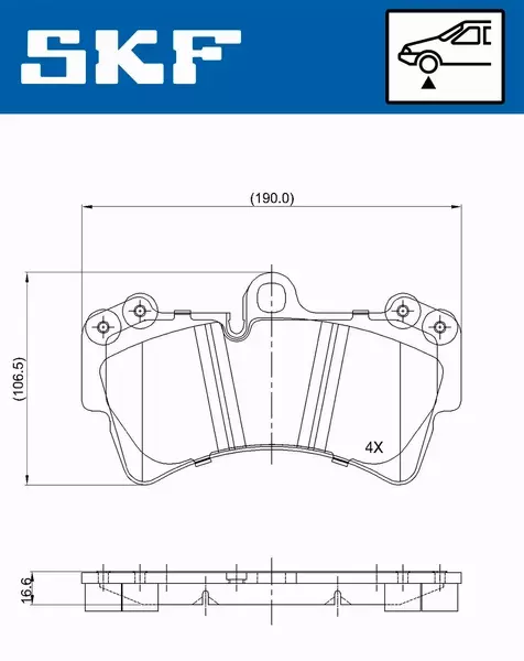 SKF KLOCKI HAMULCOWE  VKBP 80370 