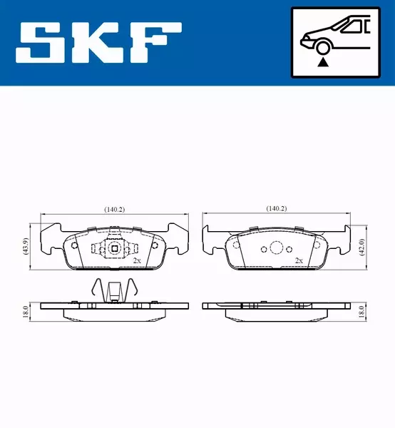 SKF KLOCKI HAMULCOWE VKBP 80376 