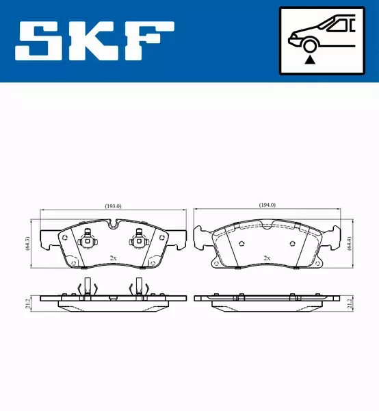 SKF KLOCKI HAMULCOWE VKBP 80389 