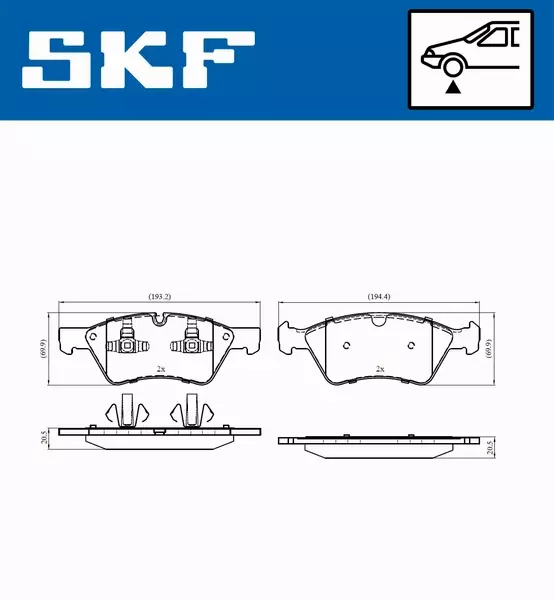 SKF KLOCKI HAMULCOWE VKBP 80402 