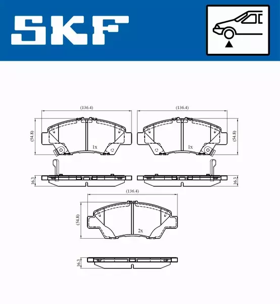 SKF KLOCKI HAMULCOWE VKBP 80403 A 