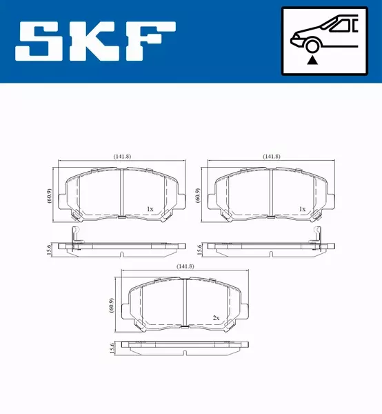 SKF KLOCKI HAMULCOWE VKBP 80406 A 