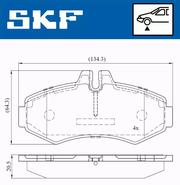 SKF KLOCKI HAMULCOWE VKBP 80412 