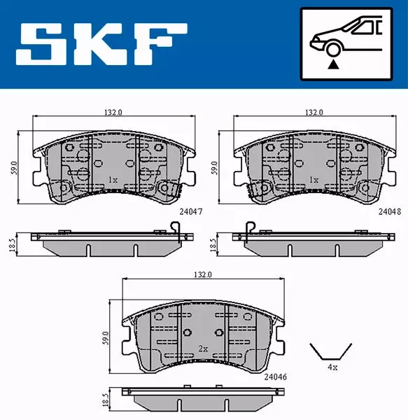 SKF KLOCKI HAMULCOWE VKBP 80421 A 