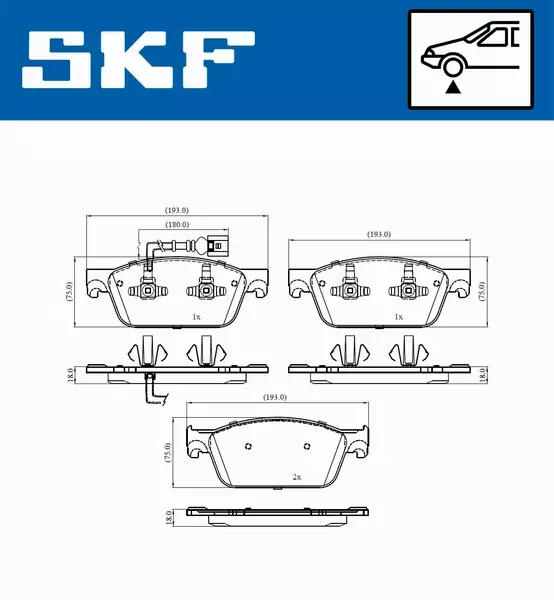 SKF KLOCKI HAMULCOWE VKBP 80445 E 