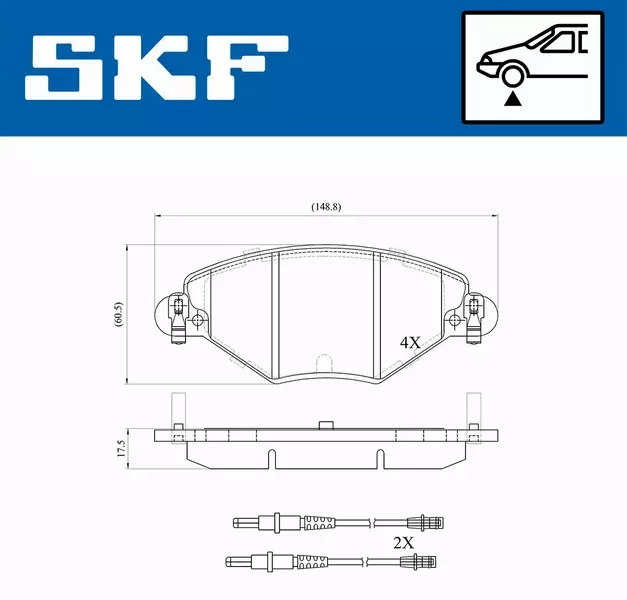 SKF KLOCKI HAMULCOWE  VKBP 80463 E 