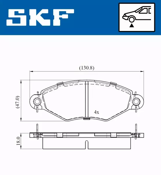 SKF KLOCKI HAMULCOWE VKBP 80470 