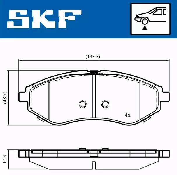 SKF KLOCKI HAMULCOWE VKBP 80475 