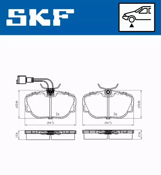 SKF KLOCKI HAMULCOWE VKBP 80480 E 