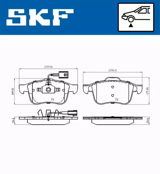 SKF KLOCKI HAMULCOWE VKBP 80487 E 