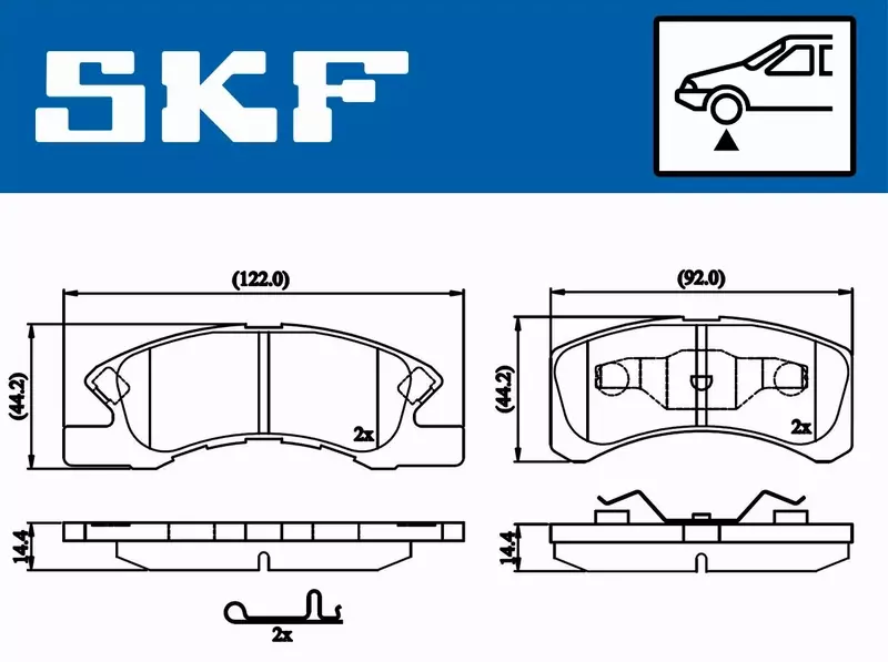 SKF KLOCKI HAMULCOWE VKBP 80490 A 