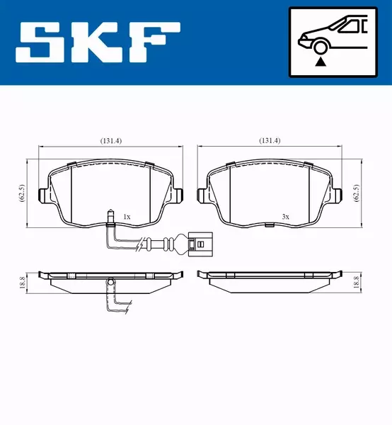 SKF KLOCKI HAMULCOWE VKBP 80494 E 