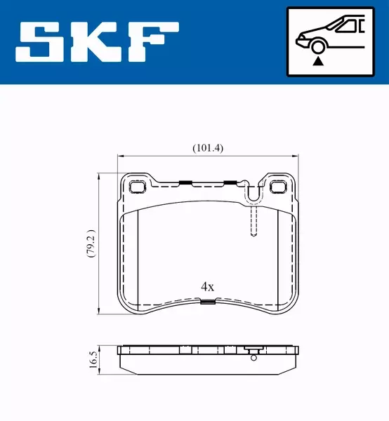 SKF KLOCKI HAMULCOWE VKBP 80495 