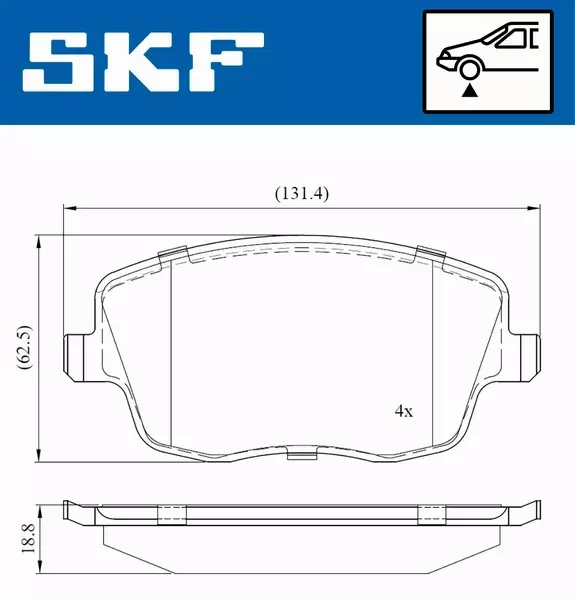 SKF KLOCKI HAMULCOWE  VKBP 80517 