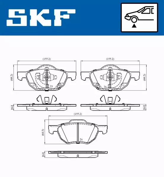 SKF KLOCKI HAMULCOWE VKBP 80518 A 