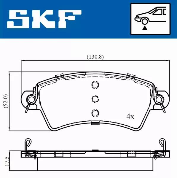 SKF KLOCKI HAMULCOWE VKBP 80525 