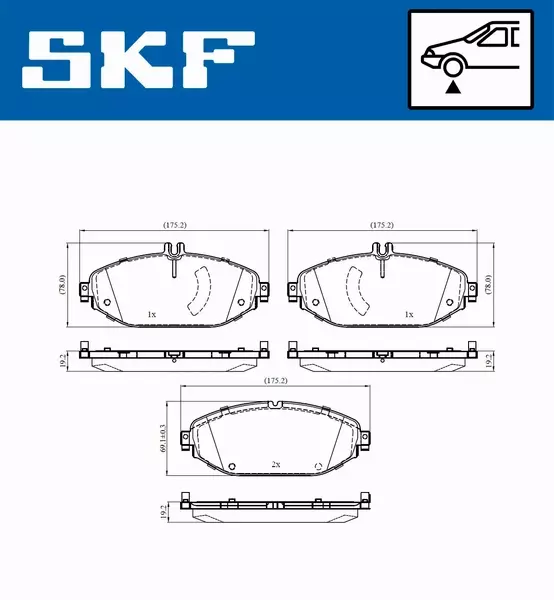 SKF KLOCKI HAMULCOWE VKBP 80530 