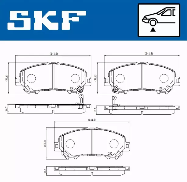 SKF KLOCKI HAMULCOWE VKBP 80557 A 