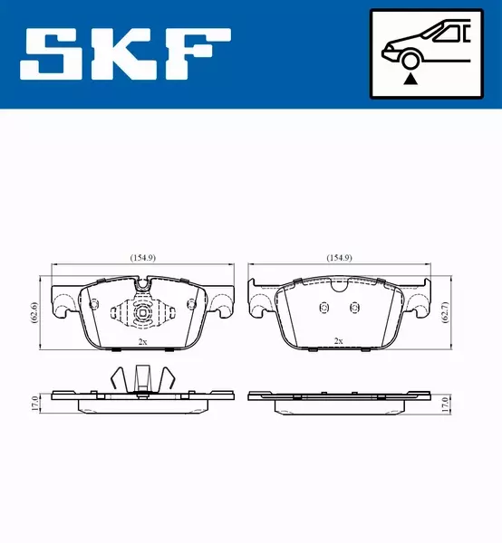 SKF KLOCKI HAMULCOWE VKBP 80563 