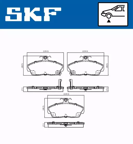 SKF KLOCKI HAMULCOWE VKBP 80577 A 