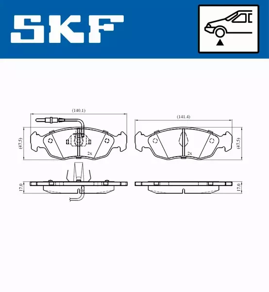 SKF KLOCKI HAMULCOWE VKBP 80580 E 