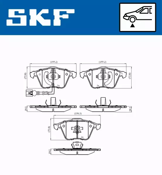 SKF KLOCKI HAMULCOWE VKBP 80594 E 