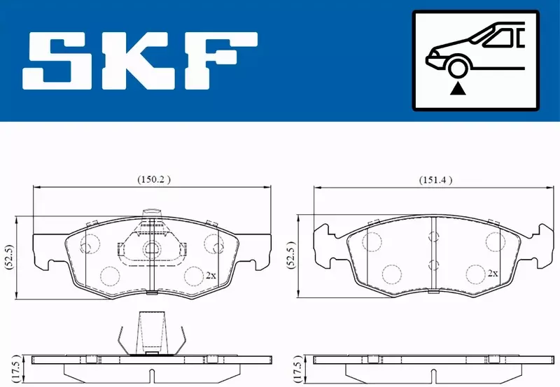 SKF KLOCKI HAMULCOWE VKBP 80618 