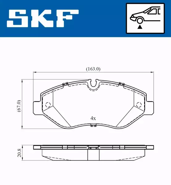 SKF KLOCKI HAMULCOWE VKBP 80633 E 