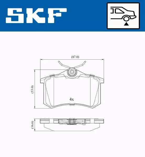 SKF KLOCKI HAMULCOWE VKBP 90001 