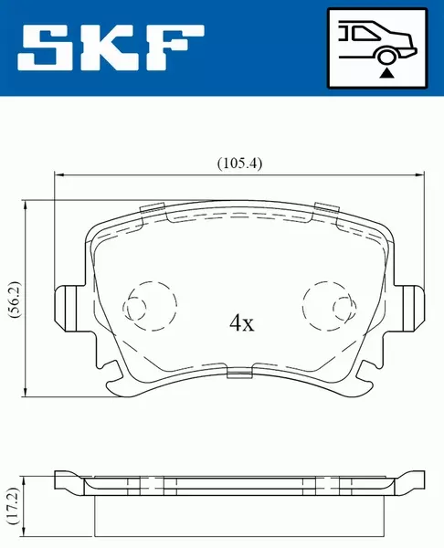 SKF KLOCKI HAMULCOWE VKBP 90014 