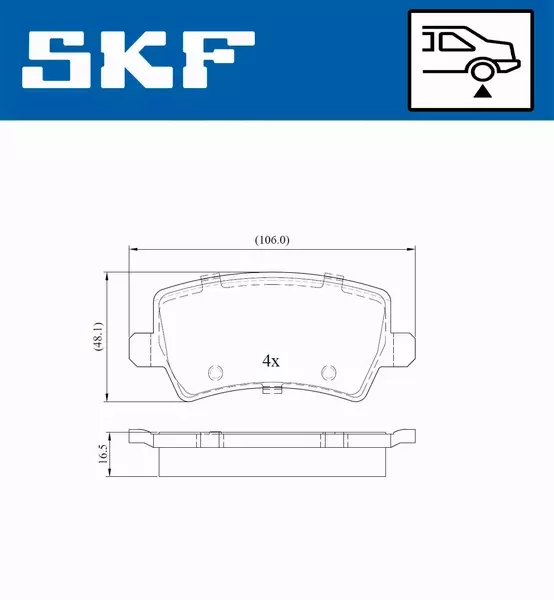 SKF KLOCKI HAMULCOWE VKBP 90027 