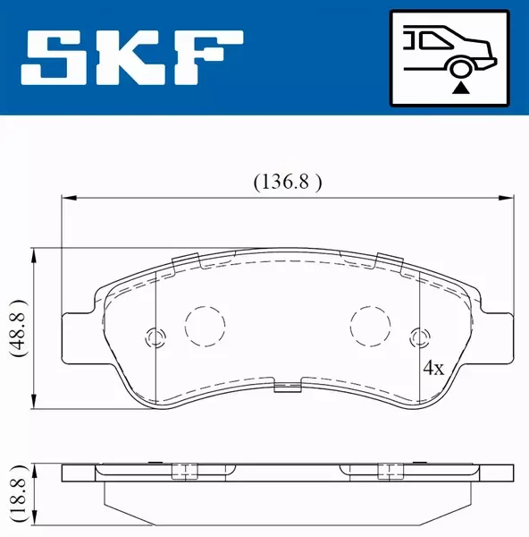 SKF KLOCKI HAMULCOWE VKBP 90045 