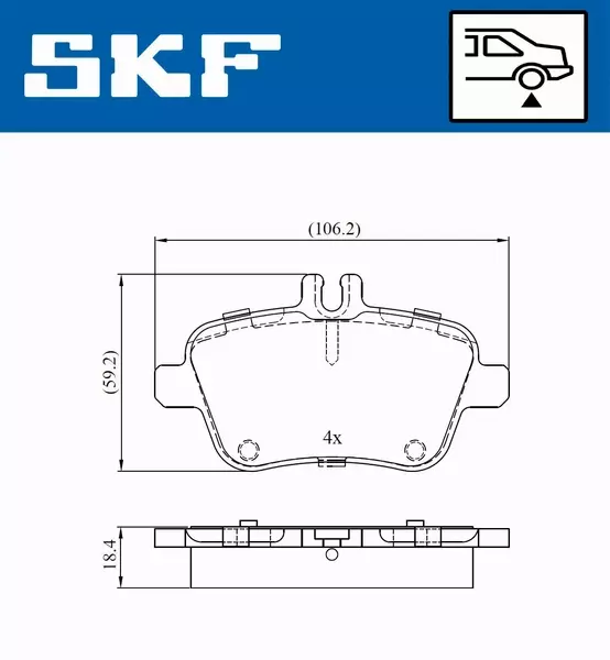 SKF KLOCKI HAMULCOWE VKBP 90056 