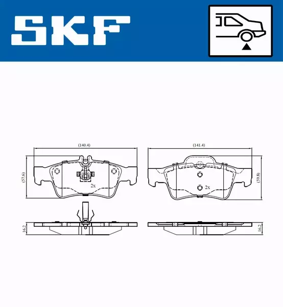 SKF KLOCKI HAMULCOWE VKBP 90065 