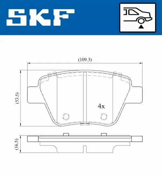 SKF KLOCKI HAMULCOWE VKBP 90070 