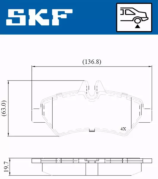 SKF KLOCKI HAMULCOWE VKBP 90071 E 