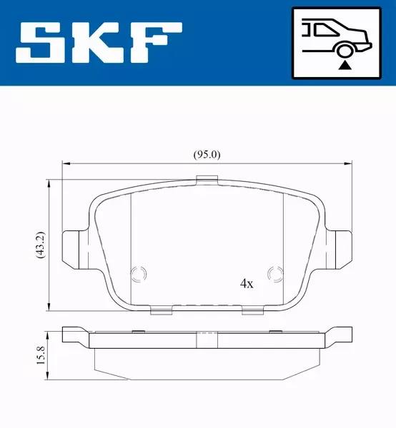 SKF KLOCKI HAMULCOWE VKBP 90072 