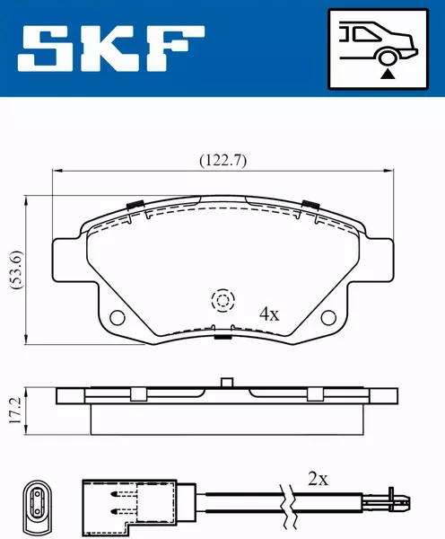 SKF KLOCKI HAMULCOWE VKBP 90077 E 