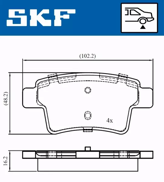 SKF KLOCKI HAMULCOWE VKBP 90088 