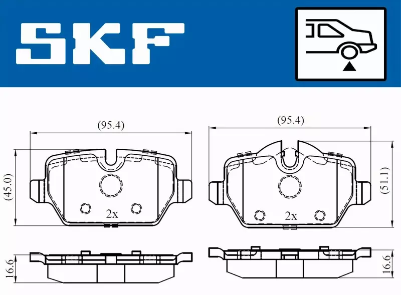 SKF KLOCKI HAMULCOWE VKBP 90090 